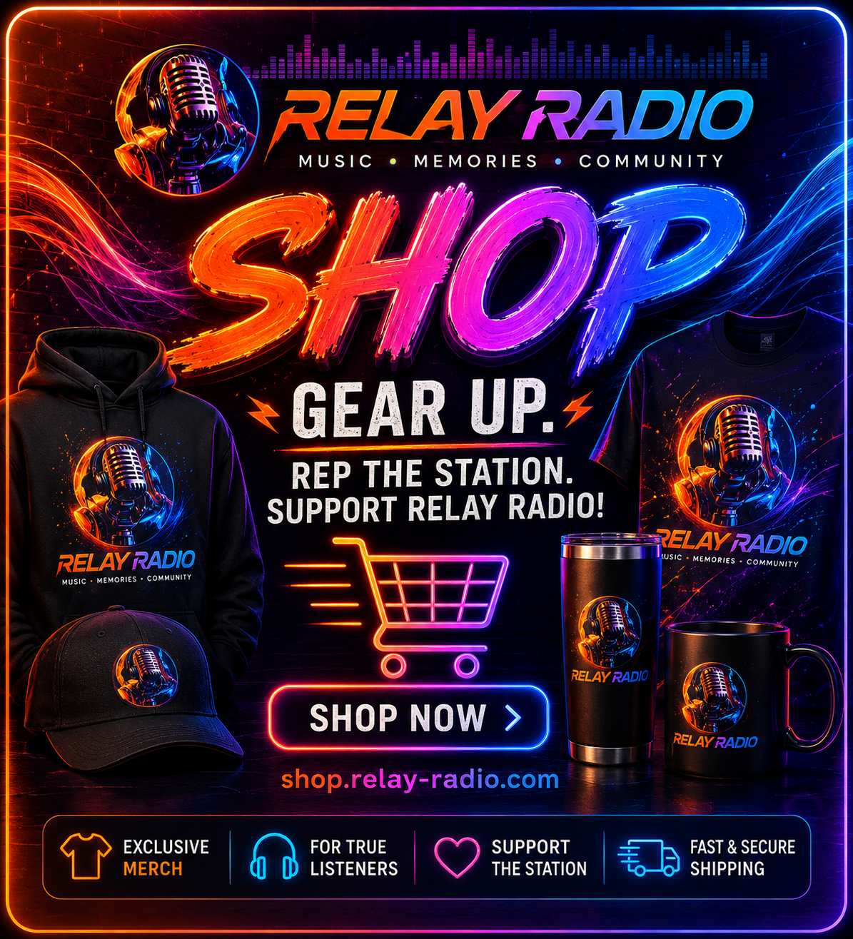 Relay-Radio shop merchandise